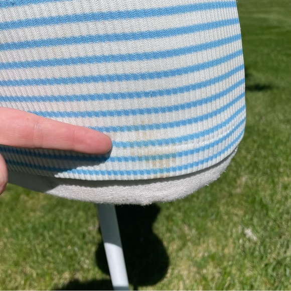 Vintage Blue Striped Ribbed Tank Top 70s/80s - Picture 5 of 7